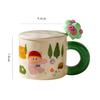 Bear Garden Playing Ceramic Cup High Pretty Cute Girl Heart Water Cup Office Home Used Spoon Cartoon Cup