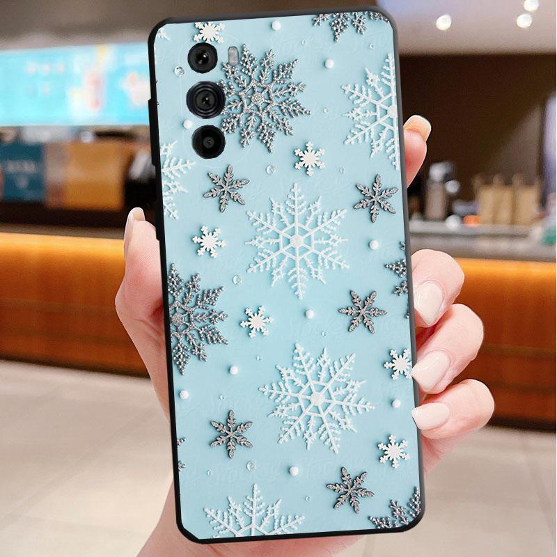 Phone Case For Motorola Edge 50 40 Pro 60 50 40 30 Ultra Neo Fusion Moto G85 G72 G53 G54 G84 G13 G32 Snow Winter