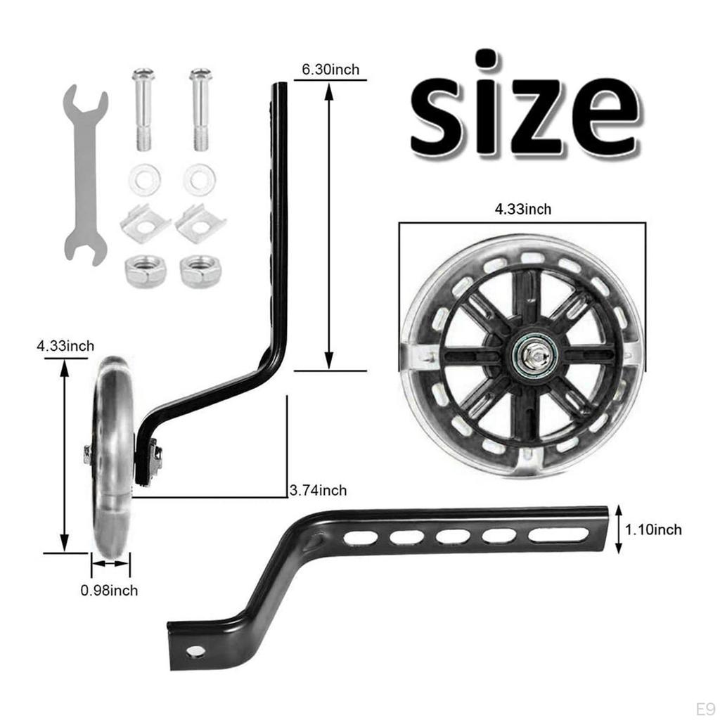 Stabilizers for Kids, 1 Pair Rear Wheel Support Kit 12 to 20 Inch Bikes