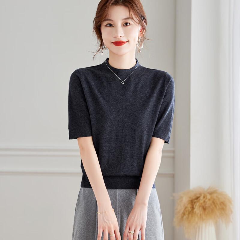 

Srcr Women s Wool Blend Cropped Knit Top L