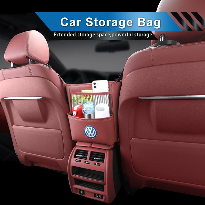 TMBCU1 Large Capacity Car Center Console Seat Storage Bag For VW GTI Golf Tiguan Jetta T-ROC Touareg Touran Sharan Beetle GTD GTE