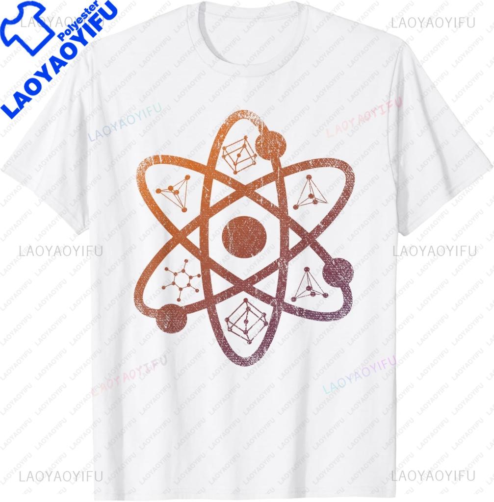 Graphic Birthday Gift Atom Retro Style Science TShirt Unisex Clothing Streetwear Graphic T Shirts Anime Tshirt Ropa Hombre