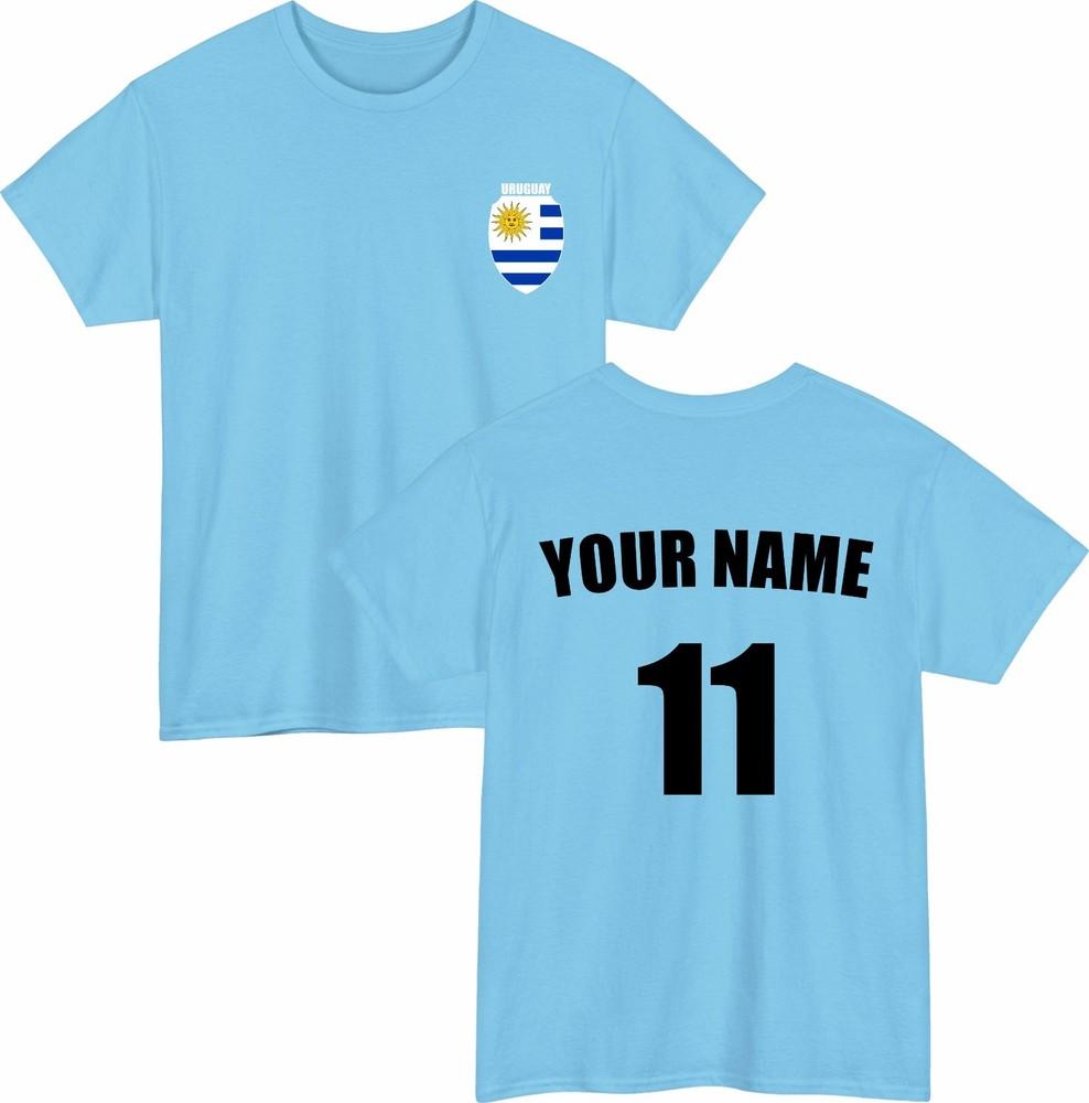 Personalised Uruguay Football TShirt Custom Name And Number Sports Lover Top S