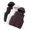 YYFS Damenmode Casual Herbst Winter Einfarbig Druck Ärmellose Jacken & Mäntel Daunenmäntel