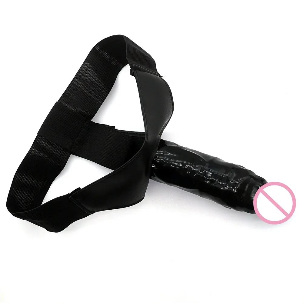 Strap On Hollow Dildo Panties Lesbian Anal Cock Ultra Elastic G-Spot Erection Assist Harness Penis ED Aid Dick Sex Toy for Man