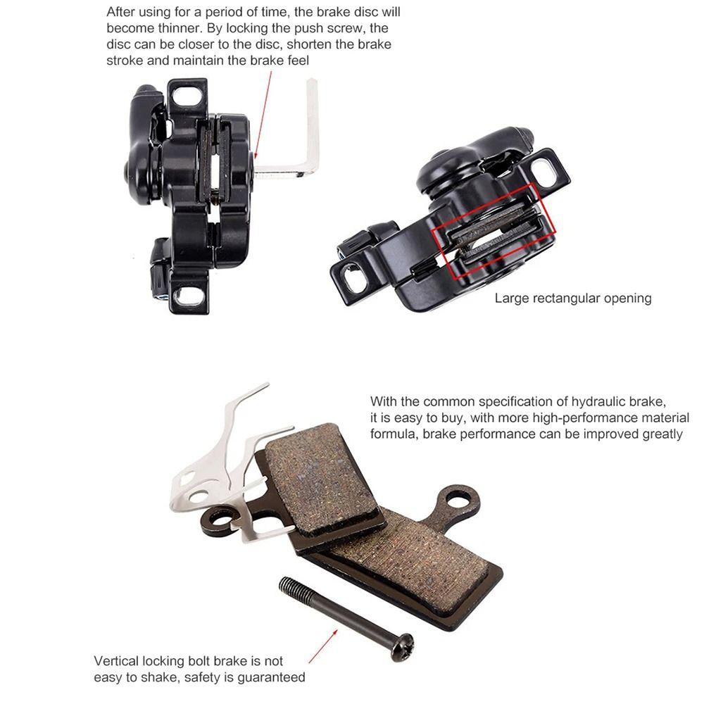 Aluminum Alloy MTB Brake Caliper Front/Rear Line Pulling Bicycle Mechanical Disc Brake Set 160mm Light Bike Pushes Caliper