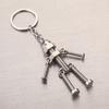 Metal Robot Keychain Vintage Movable Joints Screw Robot Key Ring Pendant