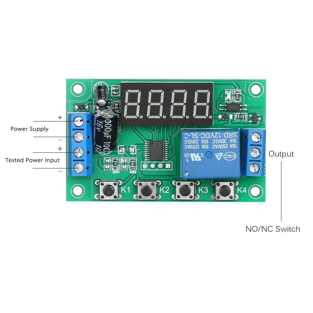 Charging Discharge Voltage Monitor Test Relay Switch Control Board Module DC 12V