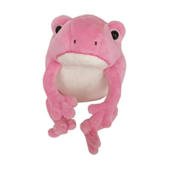 Monsuille Plush Toy Frog Pink Bono 10681