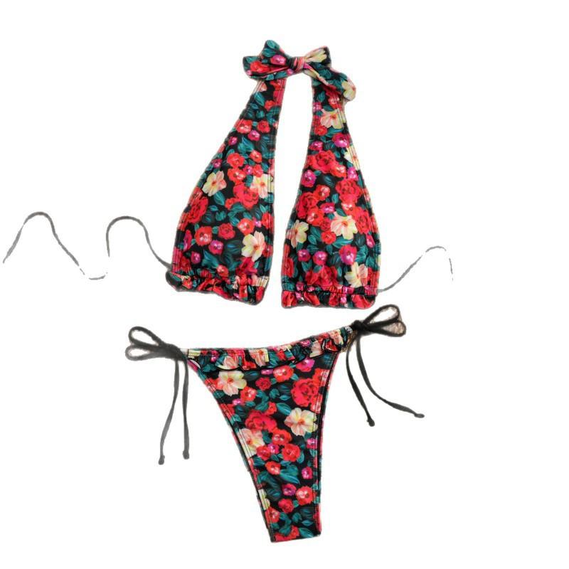 Swimsuit Women's Backless Lace Than Sexy Kini Split Triangle Bikini Babes