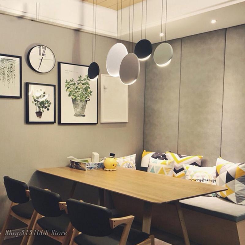 Scandinavian Modern Pendant Lights Minimalist Living Room Dining Room Pendant Lamp Bar Creative Crescent Light Lighting Fixtures