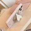 Korean powder striped magnetic suction bracket is suitable for Apple 17promax mobile phone case iphone16 girl 11 soft 15 gilt