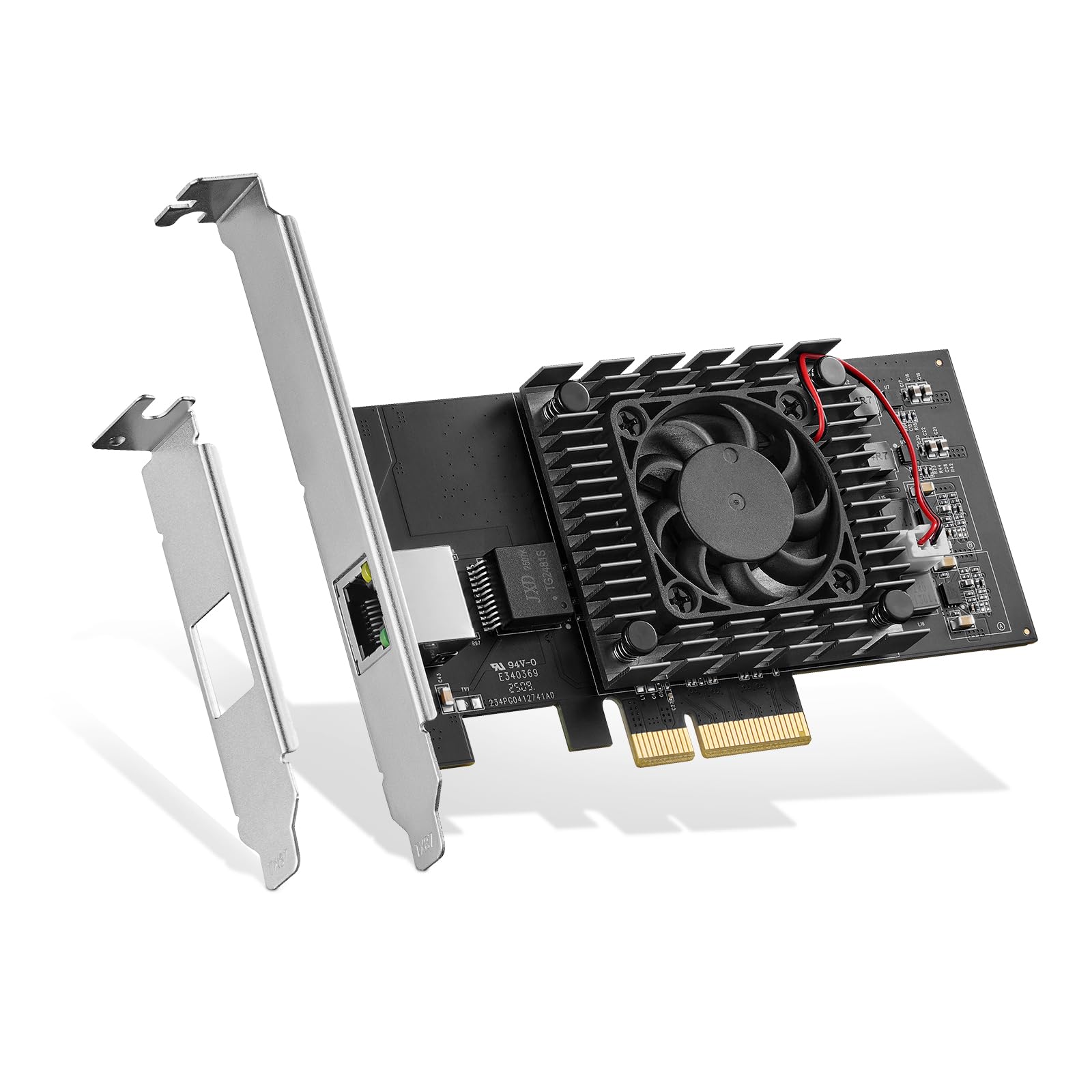 

Binardat 10G Ethernet PCIe Network Adapter, Intel X540 Chip LAN Controller, 10G/1G/100Mbps Ethernet RJ45 NIC Card for Windows/Linux