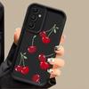 Handyhülle für Samsung Galaxy A55 A52 A33 Hüllen A24 A15 A12 A23 A22 5G A54 A52s A53 A14 funda Abdeckung Cartoon Einfache Kirschfrucht