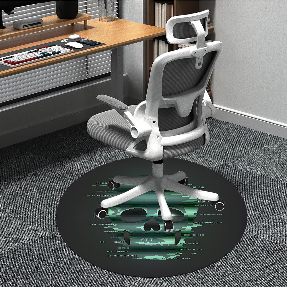 

1pc Cybersecurity Office Round Rug, Non-slip, Soft and Durable Office Rug for Interior Decoration, Perfect for Office, Beautiful Decoration yy26032406 80cm by 80cm