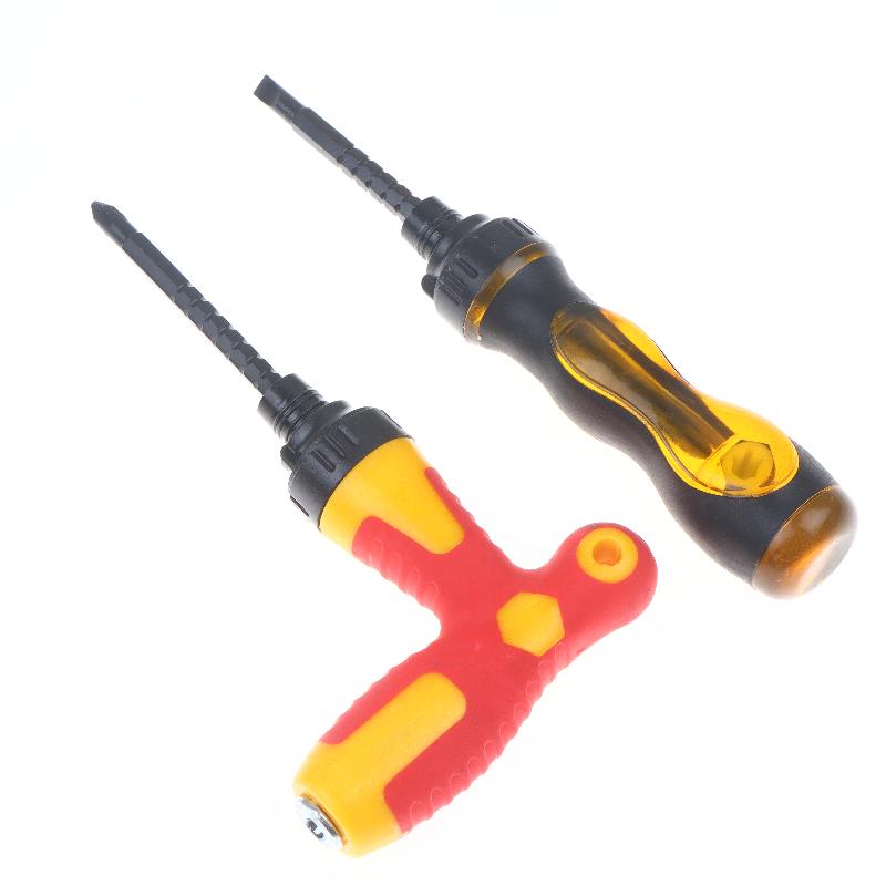2 In 1 Household Screwdriver Home Repair Tool , Disassemble Magnetic Rotating Ratchet Screwdriver Kit For Furniture/Car/Computer