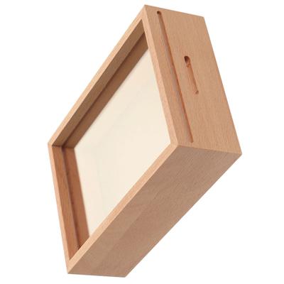White Frame Piggy Bank Money Jars For Saving Adults Versatile Box Wooden Savings Child