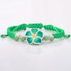 Colorful Polymer Clay Braid Rope Bracelet Beads Egg Flower Bangle  Party Jewelry