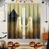 2 Stück - Vorhänge im Gothic-Stil mit Halloween-Spukhaus-Druck, Stangentasche Heimdekoration, Raumdekoration