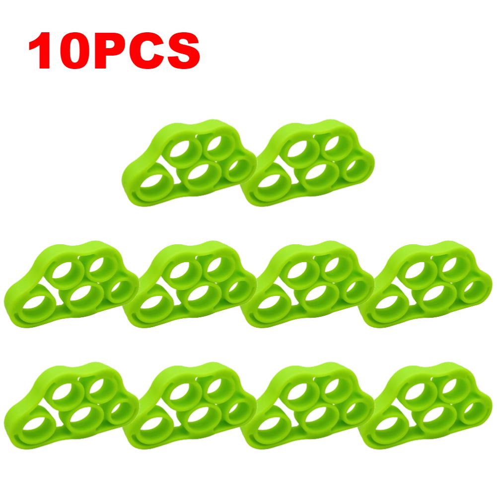 

10-40PCS Silicone Finger Gripper 5 Fingers Strengthener Trainer Elastic Wrist Stretcher Finger Expander For Fitness Training New