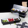 3/4/5/6 Grids Compartmental Seasoning Box Detachable Compartment Trays Seasoning Tank  Bar