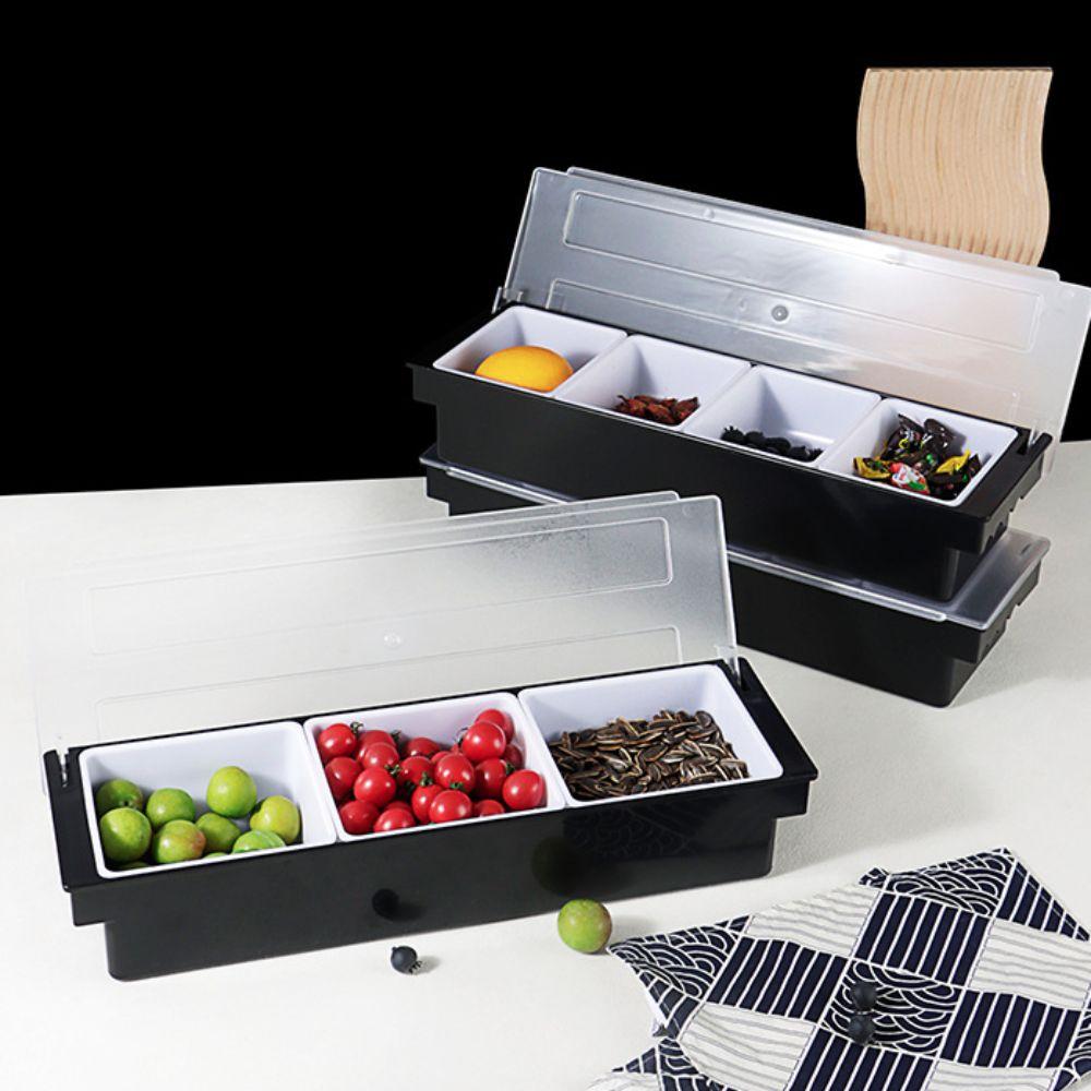 With Lid Compartmental Seasoning Box Detachable Compartment Trays Seasoning Tank  Ingredient