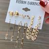 17KM Mode Perle Creolen Set für Frauen Geometirc Gold Metall Kreis Creolen Brincos 2021 Trend Schmuck Geschenk