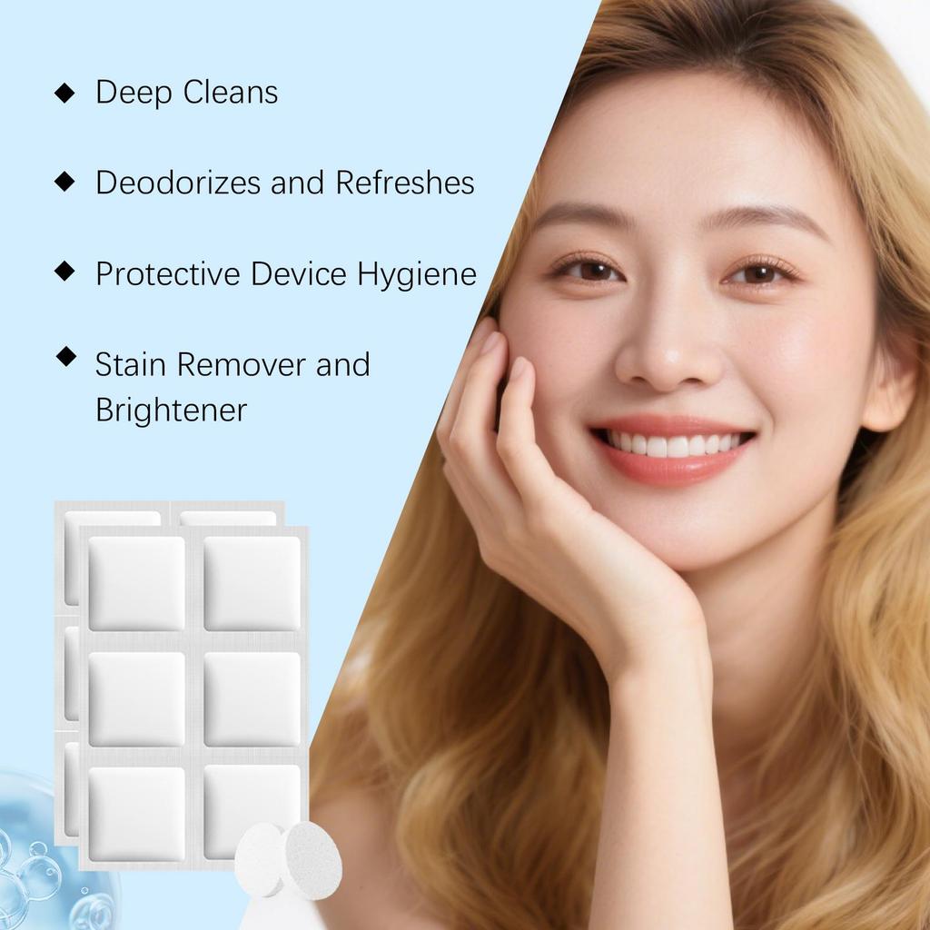 Denture Cleaning Effervescent Tablets: Daily Cleaning of Denture Dirt and Stains, Denture Care Effervescent Tablets