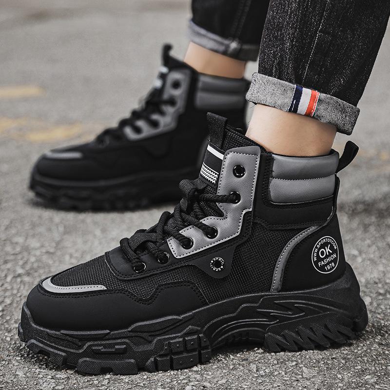 

Martin boots men s shoes autumn and winter new high-top tooling shoes men s trend versatile platform sports shoes casual short boots 39