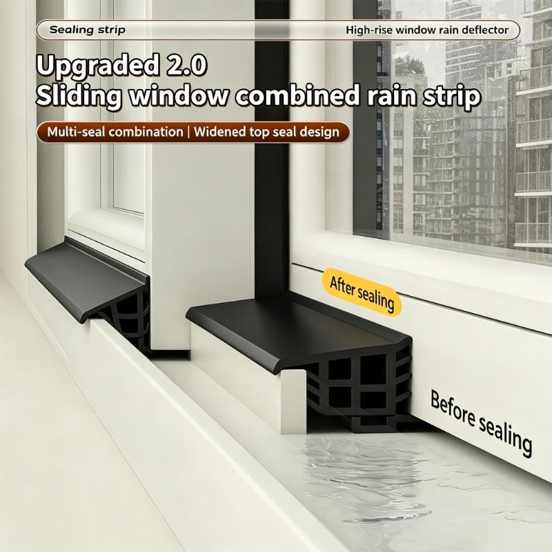 Rainproof Water Backflow Sealing Strips Baffle Replacement Sill Edges Water Guide Plate Home Window Water Blocking Strips