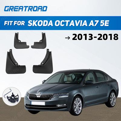 Set Molded Car Mud Flaps For Skoda Octavia A7 5E 2013-2018 Mudflaps Splash Guards Mud Flap Mudguards Fender Front Rear