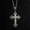 Handgemaakte Victoriaanse Kruis Ketting met 18-Inch Zilveren Ketting