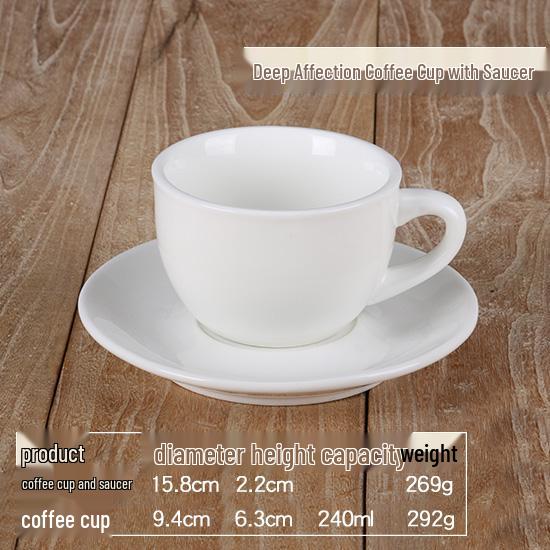 Elegant White Ceramic Coffee Cup & Saucer Set with Spoon – Ideal for Home or Hotel Use