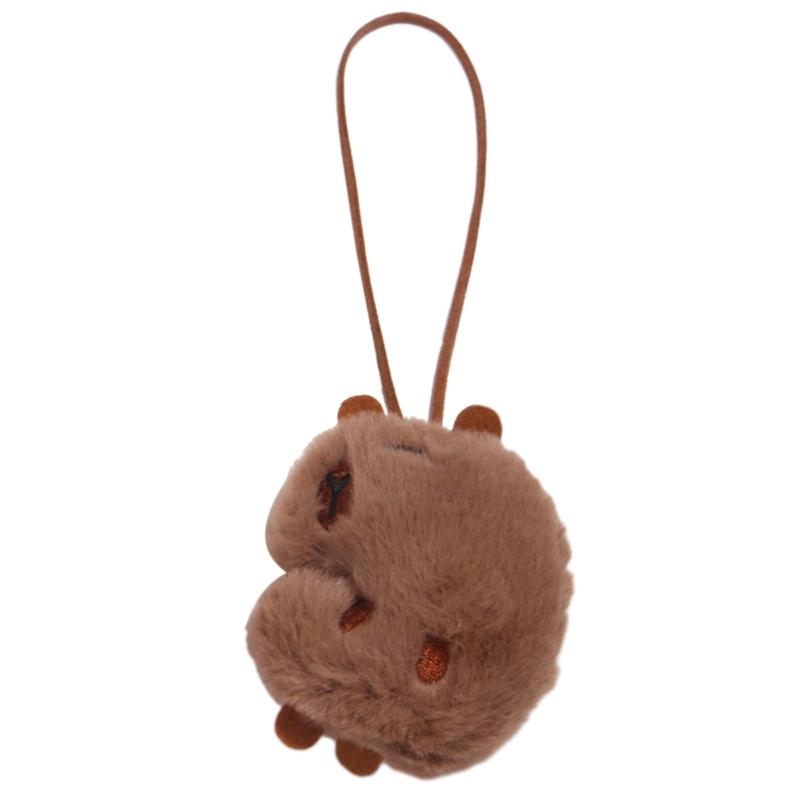 Cute Capybara Toy Keychain Charm Adorable Backpack Pendant Soft and Delicate Handmade Name Ornament for Bags Keychains