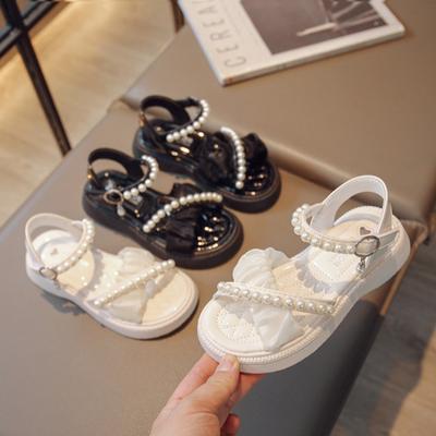 Children's Shoes, Girls' Sandals, Summer Fashion, Open Toed Flat Princess Shoes, Little Girls' Student Beach Shoes