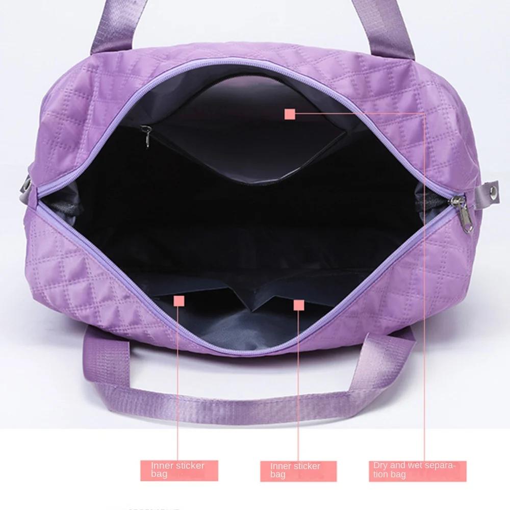 2025 Waterproof Travel Bag Durable Foldable Wet and Dry Separation Shoulder Bags Large Capacity Handbag Suitcase Trolley Case