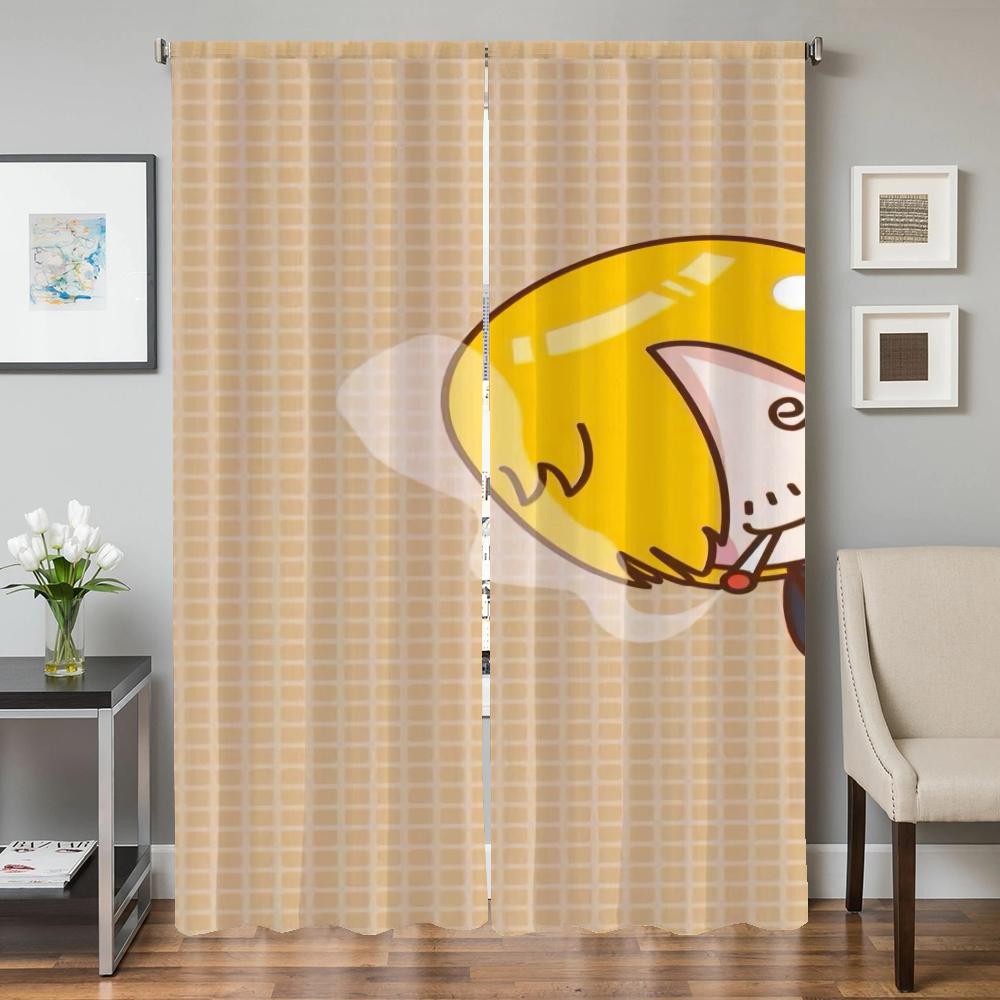 Window Kitchen Curtains for Living Room 2 Pieces Blackout Curtains Door Curtain O-one P-piece Partition Bedroom Decoration Shade