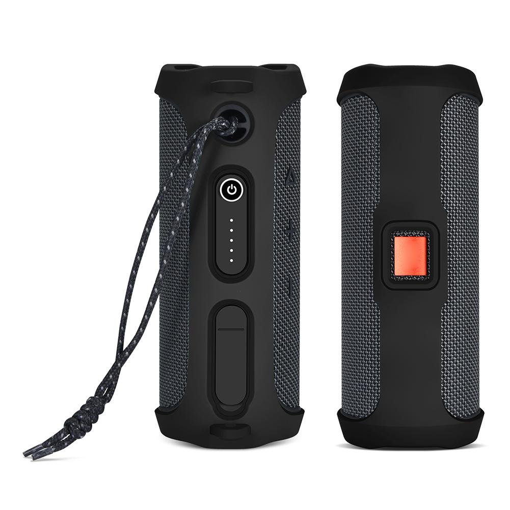 Soft Speaker Case Portable Speaker Sleeve with Shoulder Strap and Carabiner Speaker Protective Cover for JBL FLIP ESSENTIAL 2