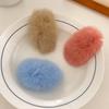 Women's Accessories Board Round Fur Snap Hairpin Hairpin