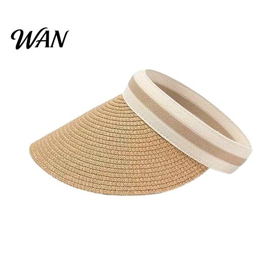 Cappello da Sole in Paglia Estivo Pieghevole, Intrecciato Traspirante Portatile Protezione UV per Spiaggia Viaggio Escursionismo Copricapo