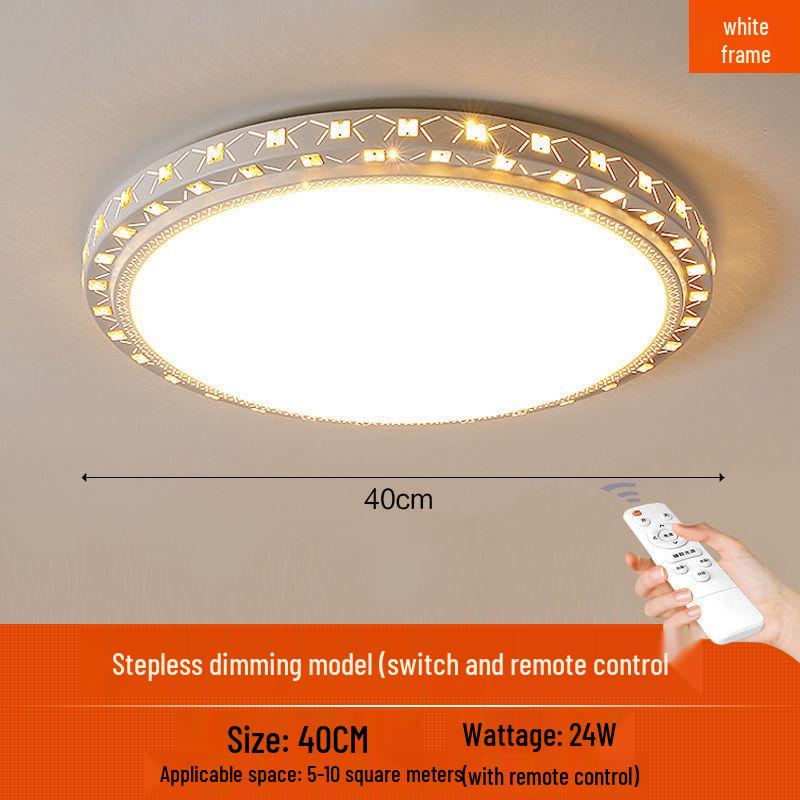 LED Ceiling Light: Simple, Atmospheric Round Fixture for Living Room, Dining Room, Study, and Bedroom.