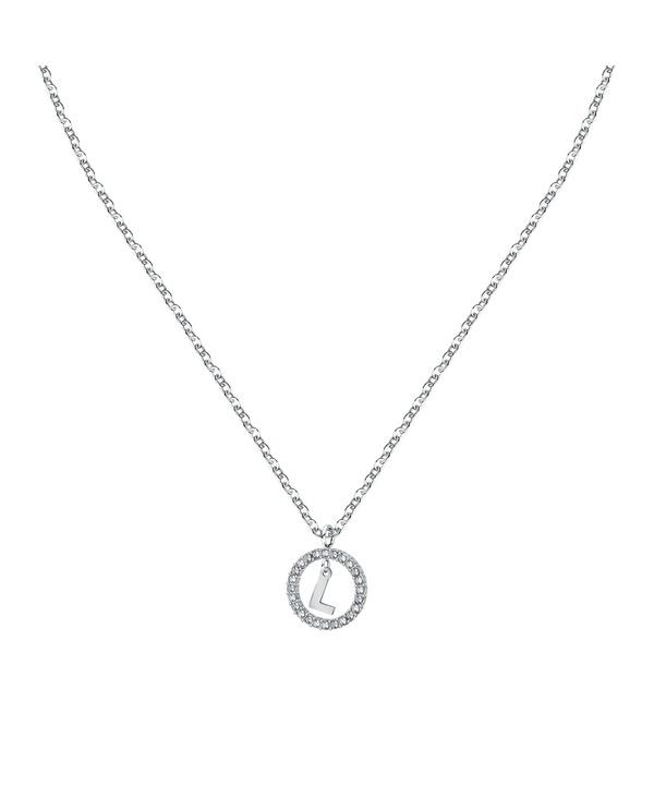 

La Petite Story Letter L Steel Necklace With Clear Crystal LPS10ASF17 For Women