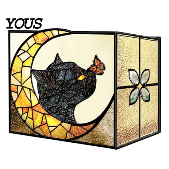 Multi Purpose Desktop Organizer Stained Glass Style Pen Holder, Unique Acrylic Organizer, 3D Exquisite Art Ornament Embossed Relief Pattern