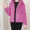 Fat M Coral Fleece Warm Coat Women's Autumn and Winter New Thickened Hooded Coat Coat Large Size Thin Trendy