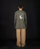 ASTRAL PROJECTION Doodle Puppy Oversized Long Sleeve T-Shirt_Khaki