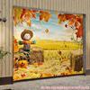 Send a 2D banner print on a flat surface, 1 piece, scarecrow, pumpkin, grasslandXY