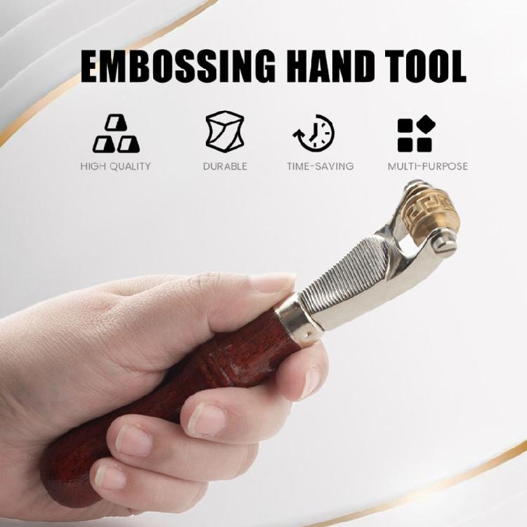 Wood Handle Leather Stamping Wheel for Professional Craft Featuring Portable Balanced Control
