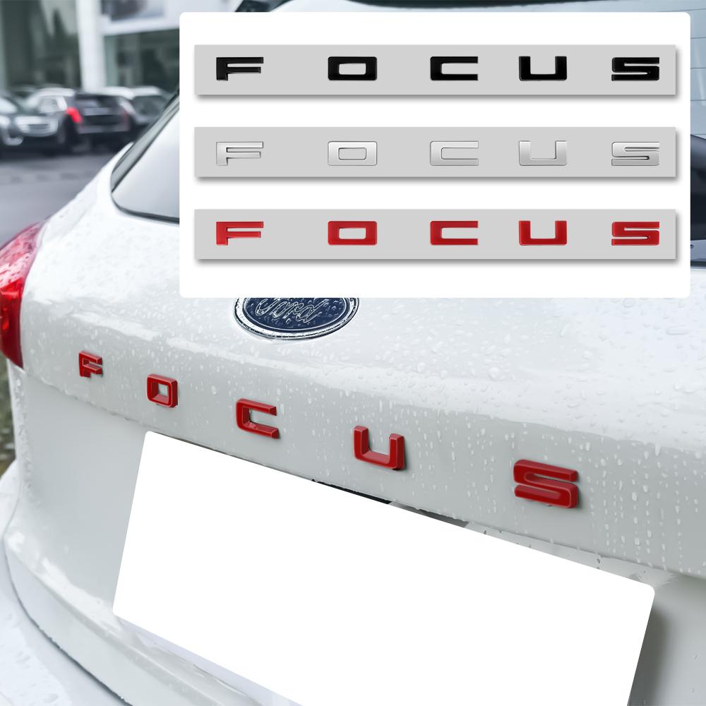 3D ABS Focus Emblem Car Body Rear Trunk Sticker Badge Decal For Ford Focus Ranger Fiesta Mondeo Kuga Mustang Fusion Accessories