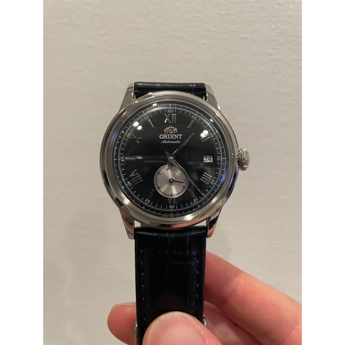 ORIENT Orient Bambino automatic watch black beautiful item! ! Final price reduction! ! !