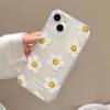 Coques de téléphone portable pour iPhone 11 13 15 Pro Max 12 14 Pro Max Coque iPhone 16 15 Plus 13 Pro 12 Texture givrée Fleurs de dessin animé peintes